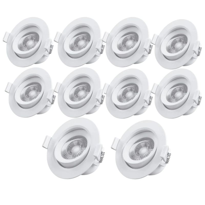 WANT - Pack 10 Foco Spot Led Dicroico 6.5w Luz Fría