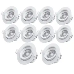 WANT - Pack 10 Foco Spot Led Dicroico 6.5w Luz Fría