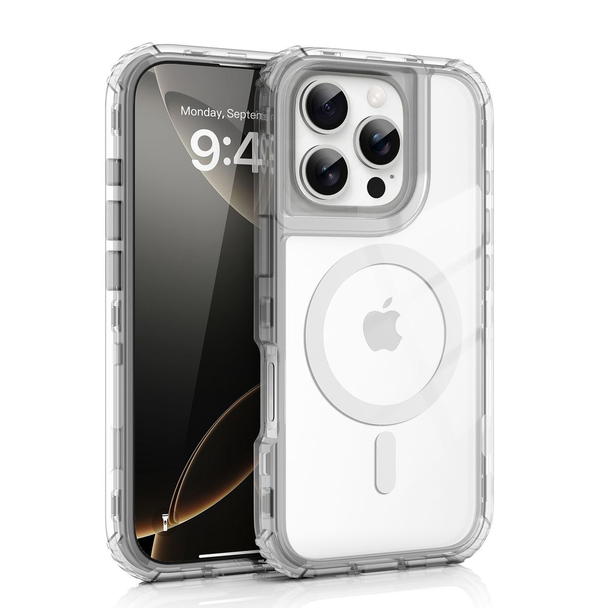 KBOD - Carcasa 360 Magnetic Translucida KBOD Urban Play Para iPhone 14 Pro Max Blanco