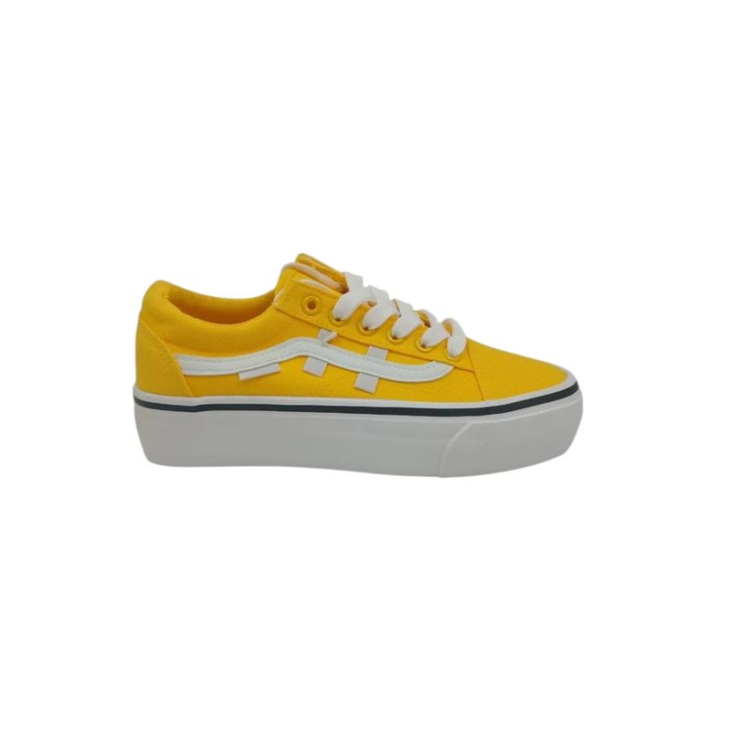 HERIEL - Zapatilla Amarilla Lona Mujer