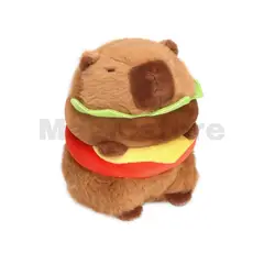GENERICO - Peluche Capibara Hamburguesa Café Suave Y Esponjoso 20 cm