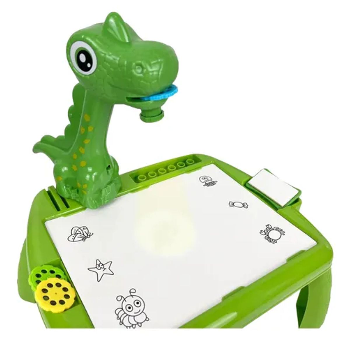 CARIBEE - Mesa De Dibujo Para Niños Con Proyector + 12 Lapiz De Color Verde