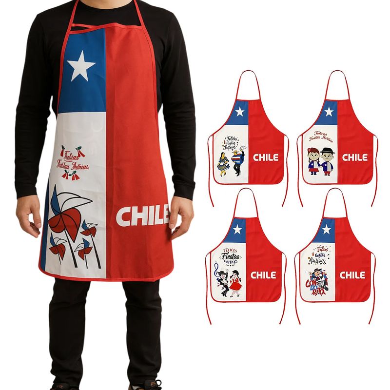 GENERICO - Delantal Dieciochero Pechera Fiestas Patrias Celebración 18
