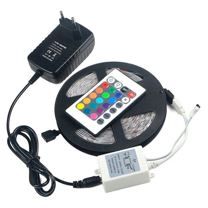 LANZAR - Cinta Luz Led Tira 300 5 Metros Rgb Multicolor