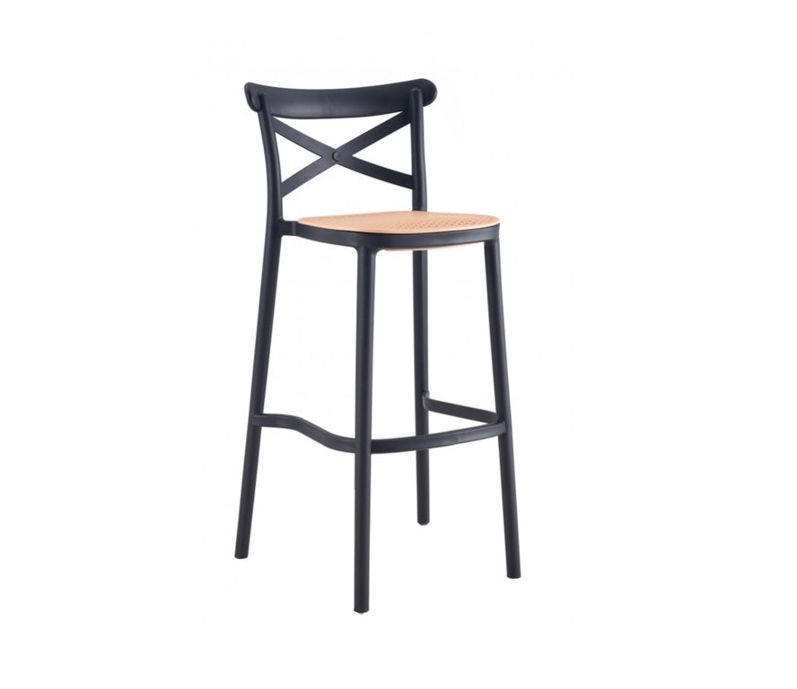 Taburete piso de Bar Sena 65 cm Polipropileno - Negro