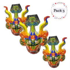 EKOL TACTICA MILITAR - Pack 3 Máscaras La Tirana Baile Fiestas Patrias Diablada