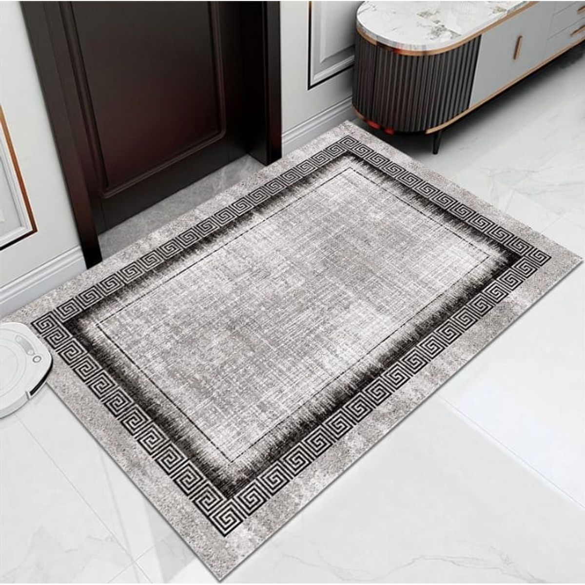 GENERICO - ALFOMBRA GRANDE DISEÑO GRIS GRIEGO 200X240 CASA MIO