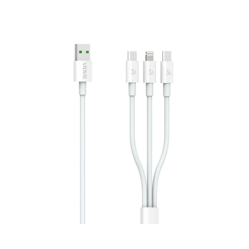 GENERICO - Cable De Datos VIDVIE De Carga Múlticarga 3 en 1