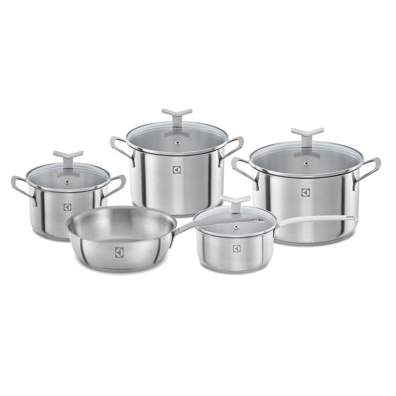 ELECTROLUX - Batería de Cocina Electrolux 9 Pzs Acero Inoxidable