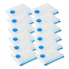 GENERICO - Pack x12 Bolsas al Vacío 50x60 cm para Ropa y Viajes