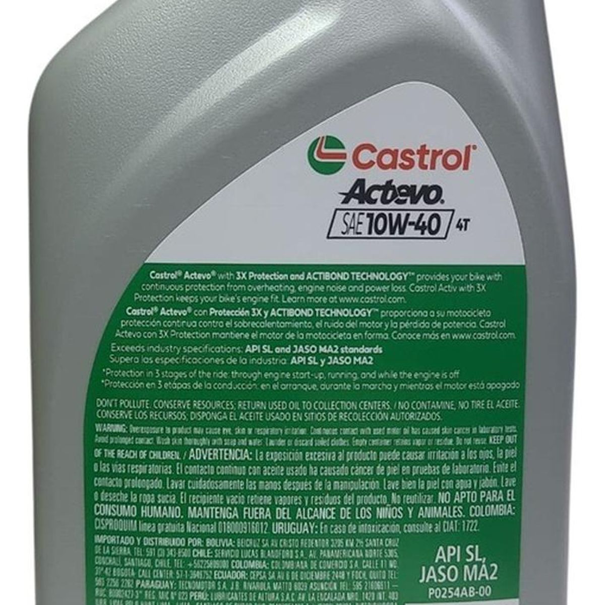 CASTROL - Aceite Moto Castrol 10w 40 Semi-sintetico 4t 1l Original