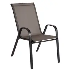 NOVAHUS - Silla de Terraza Textileno y Acero Café