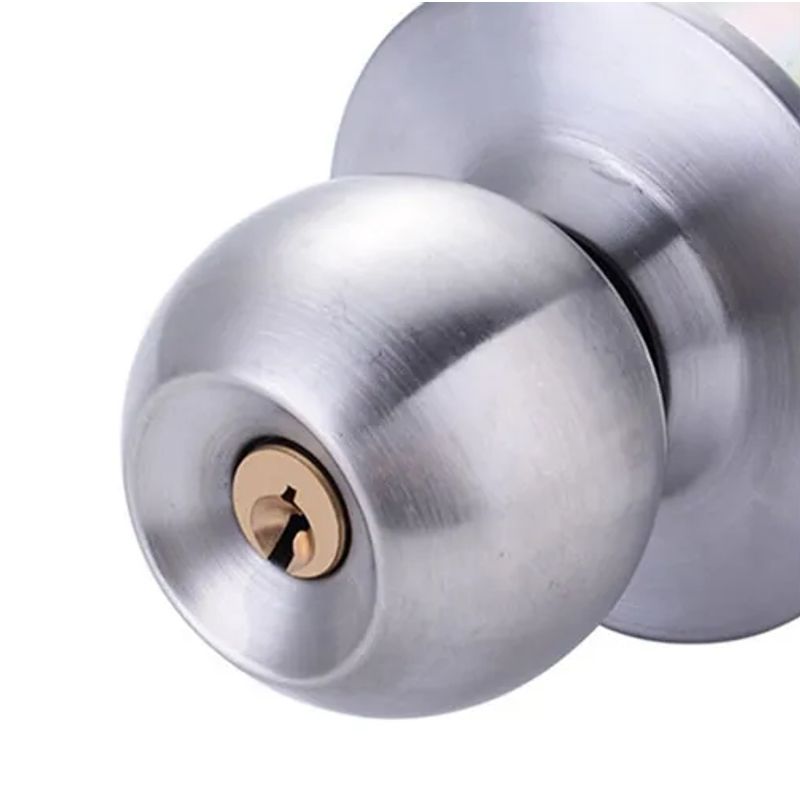GENERICO - Pomo Chapa Cerradura Con Llave Dormitorio Baño Bodegas Color Plateado