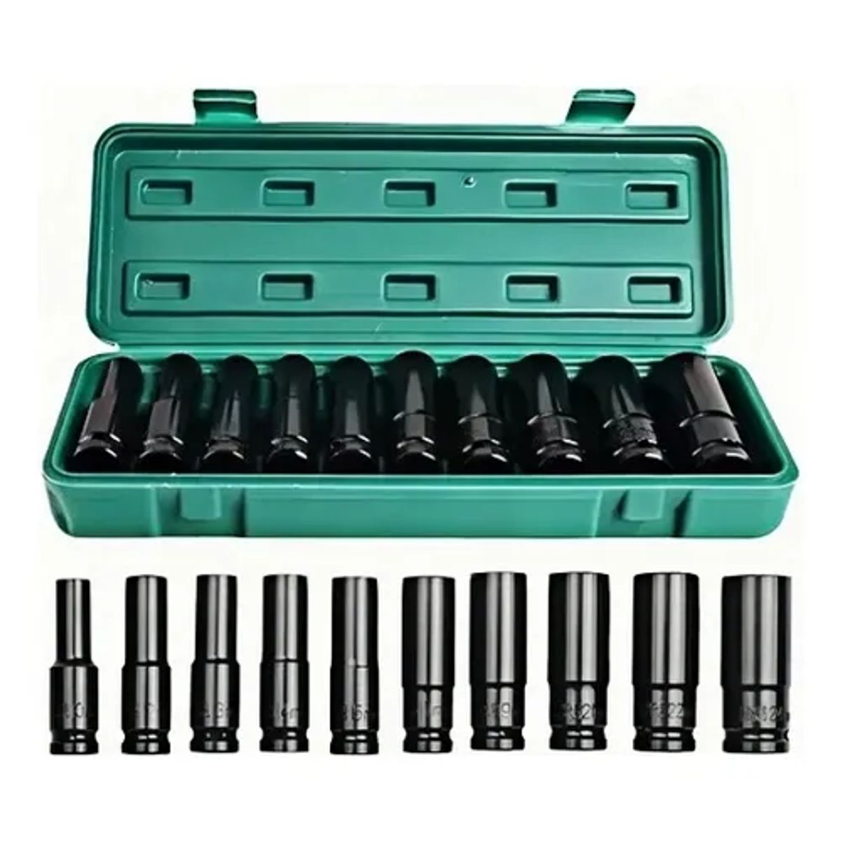 PROWAY - Juego Set Dados De Impacto 1/2, 10 Piezas De 10 A 24 Mm