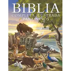 GENERICO - Biblia Completa Ilustrada para Niños Letra Grande Tapa Dura Editorial Monsg