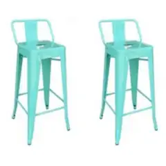 HABITA2 CHILE - Pack 2 Taburetes Tolix metálico 66 cm - Menta