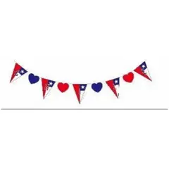 HOMESTAR - Guirnalda de Banderines y Corazones Tricolor Fiestas Patrias - 5m