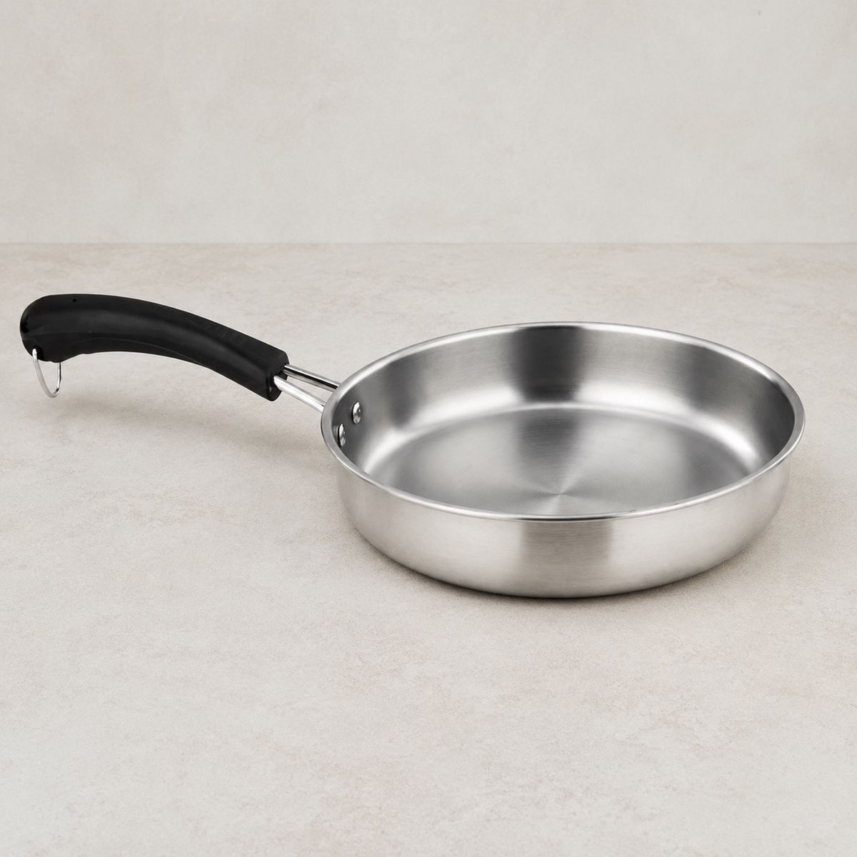 HOMESTAR - Sartén de Acero Inoxidable con Mango Ergonómico - 27 cm