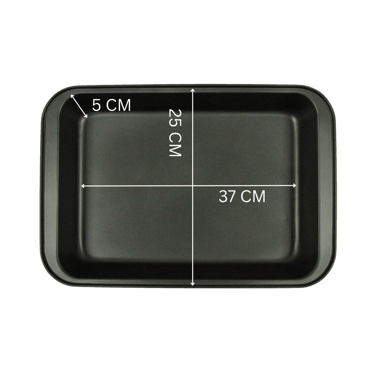 HOMESTAR - Bandeja para Horno Rectangular Antiadherente - 37x25x5 cm