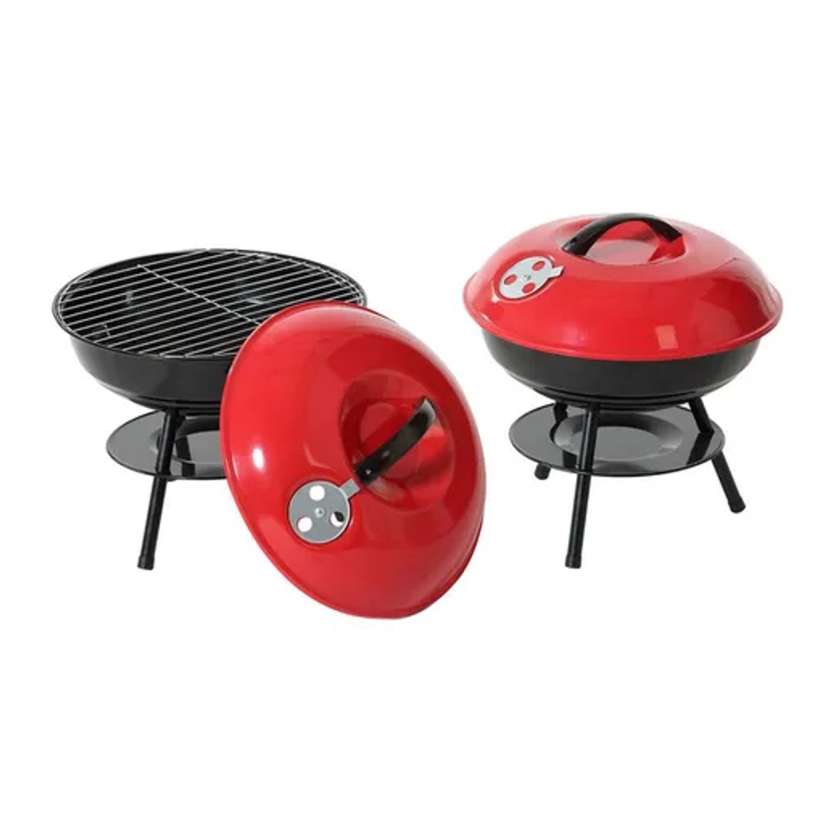 CARIBEE - Barbacoa Para Jardín Carbón O Leña Parrilla Inoxidable