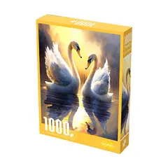 GENERICO - Puzzle Rompecabezas 70x50 Animales 1000 Pzas Cisnes Terciopelo