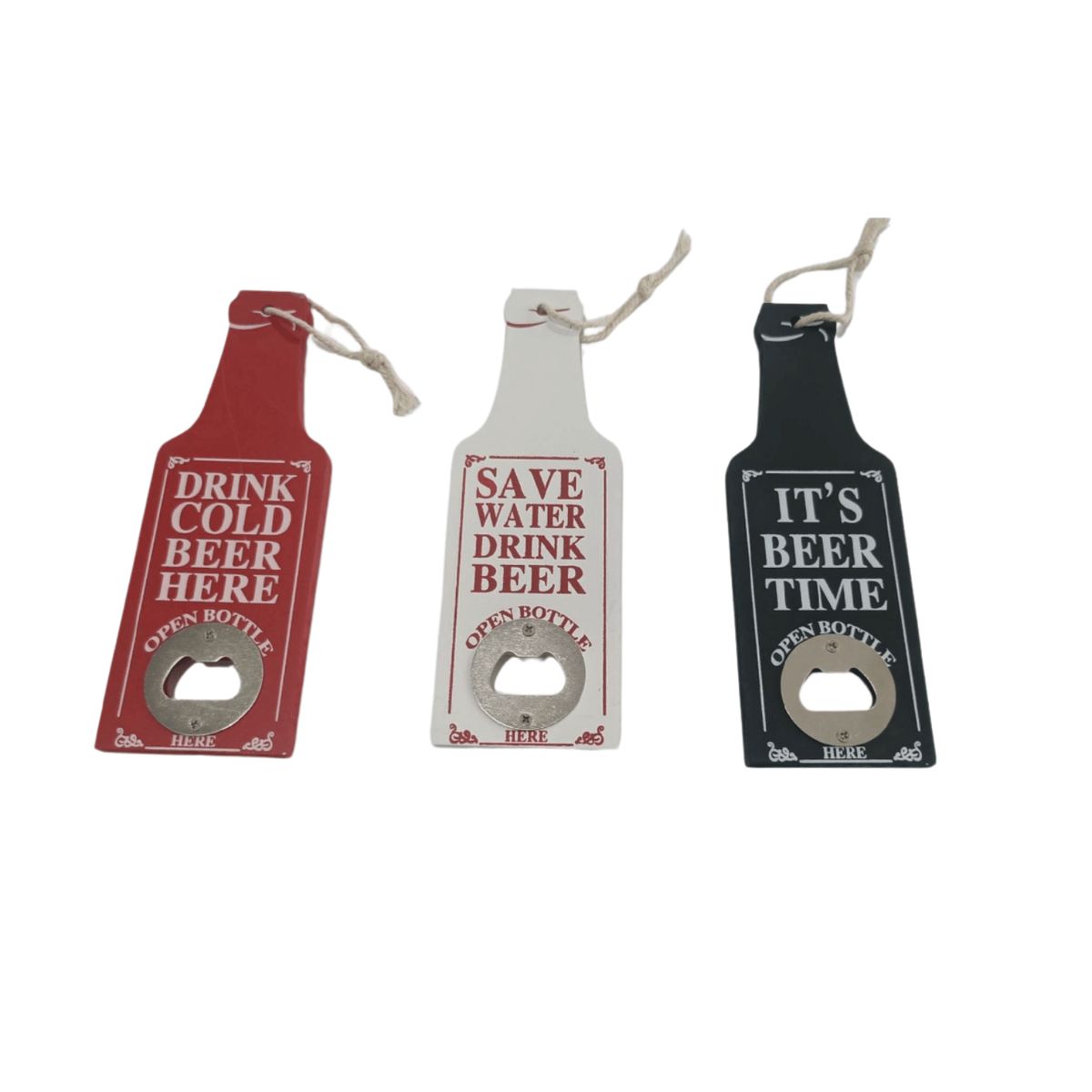 HOMESTAR - Abridor de Botellas de Madera - Rojo