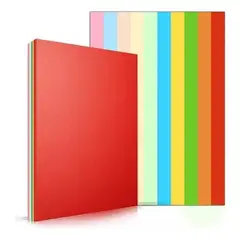 GENERICO - Resma Papel Colores Carta A4 Impresión Escolar Multicolor