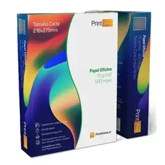 GENERICO - Resma Carta 5 Unidad 75gr 500 Hjs Print Home Color Blanco