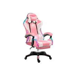 GENERICO - Silla De Escritorio Gamer Ergonómica Luz Led Rgb Y Masajeador