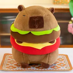 GENERICO - Peluche Capibara Hamburguesa Colorida 40cm Suave