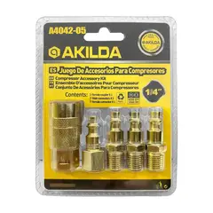 GENERICO - Kit Juego Accesorios Acoples Rapido P/ Compresor 5 Pcs