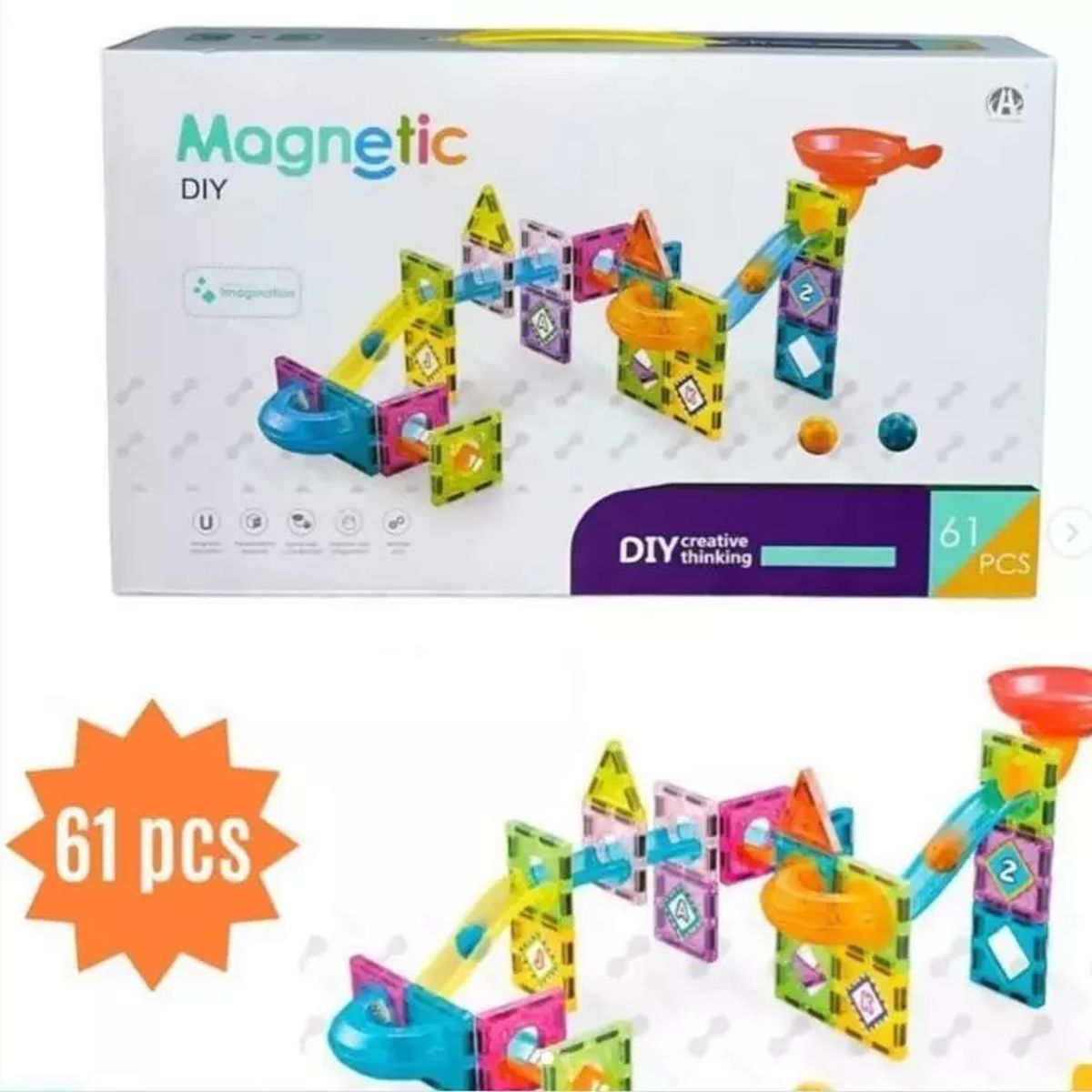 GENERICO - Bloques De Construccion Magneticos 61 Pcs