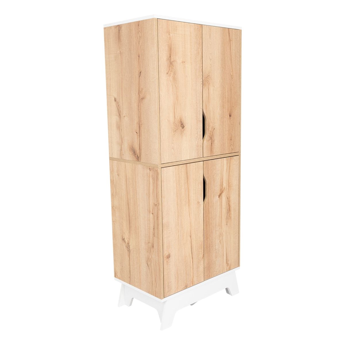 TUHOME - Mueble Alacena 4 Puertas Café Claro 150.5x60x40 cm
