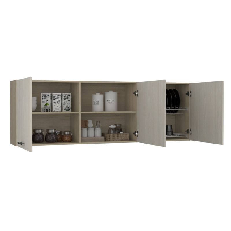 TUHOME - Mueble De Cocina Mural Gante 60x180x33 Cm Rovere Y Niebla