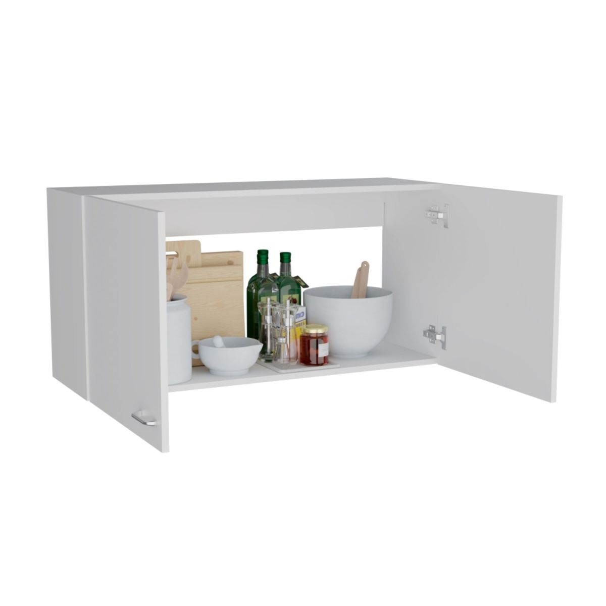 TUHOME - Mueble Mural De Cocina 2 Puertas Blanco 160x54x35 cm