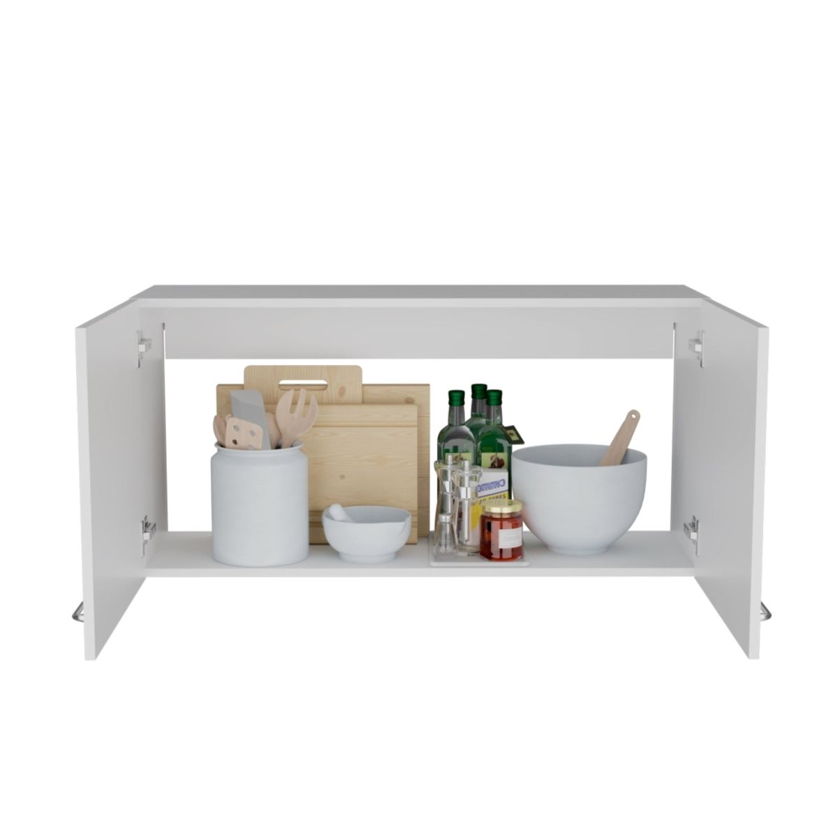 TUHOME - Mueble Mural De Cocina 2 Puertas Blanco 160x54x35 cm