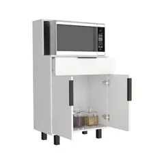 TUHOME - Mueble Para Microondas Oshawa Blanco 112x63x36 Cm