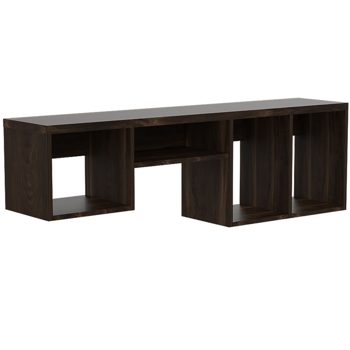 TUHOME - Repisa De Pared Wall Decorativa Café Oscuro 37x120 Cm