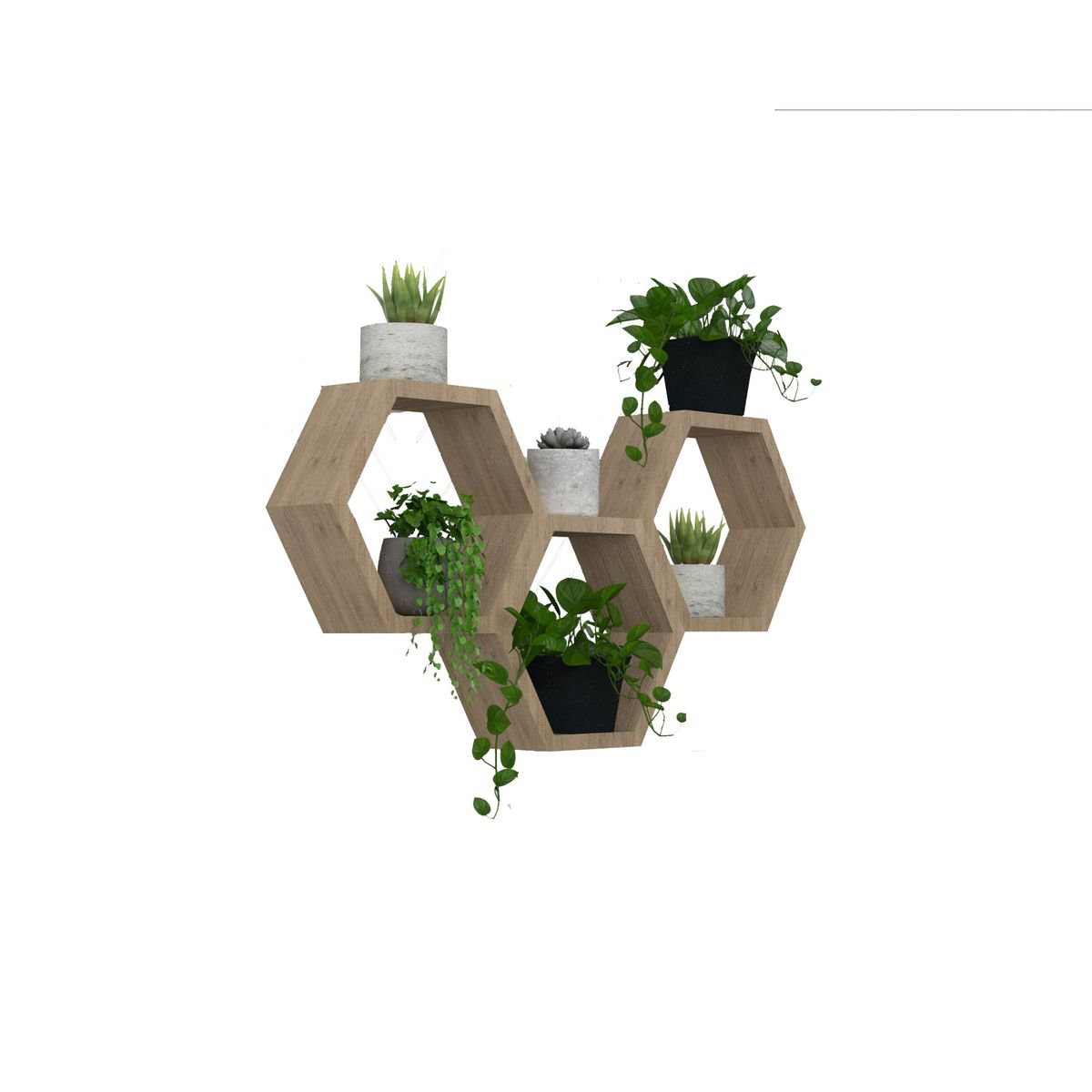 TUHOME - Set De 3 Repisas Decorativas Hades