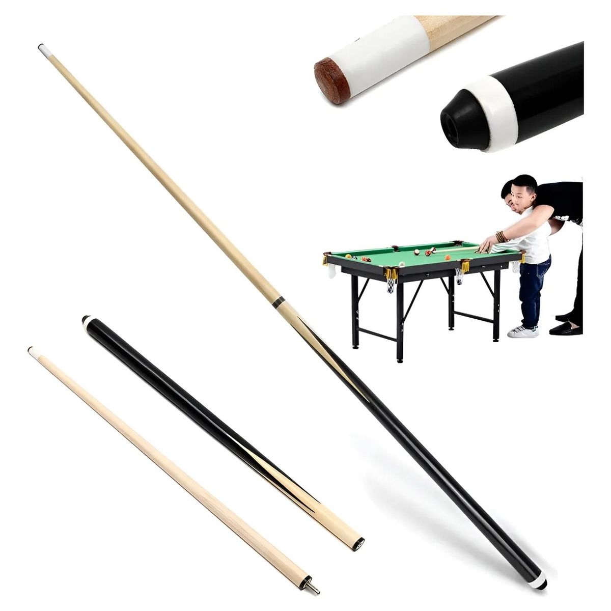 GENERICO - Taco De Pool Palo Maple Billar Madera Alta Calidad 145cm