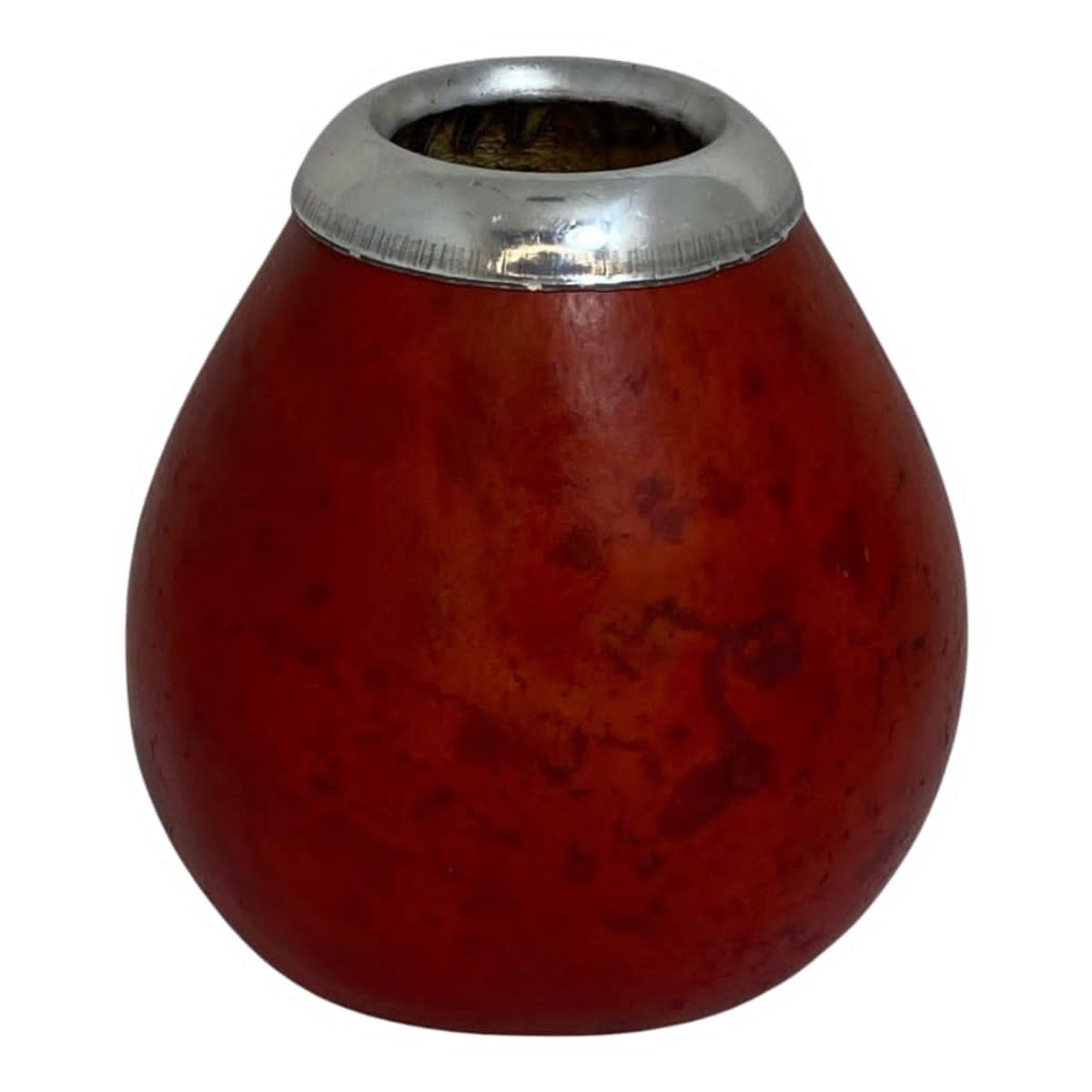 GENERICO - Mate Artesanal De Calabaza Con Virola De Aluminio + Bombilla