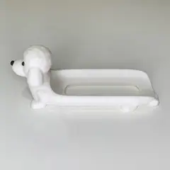 PROMETEO STUDIO - Completero Perrito Poodle porta hot dog perro caniche blanco