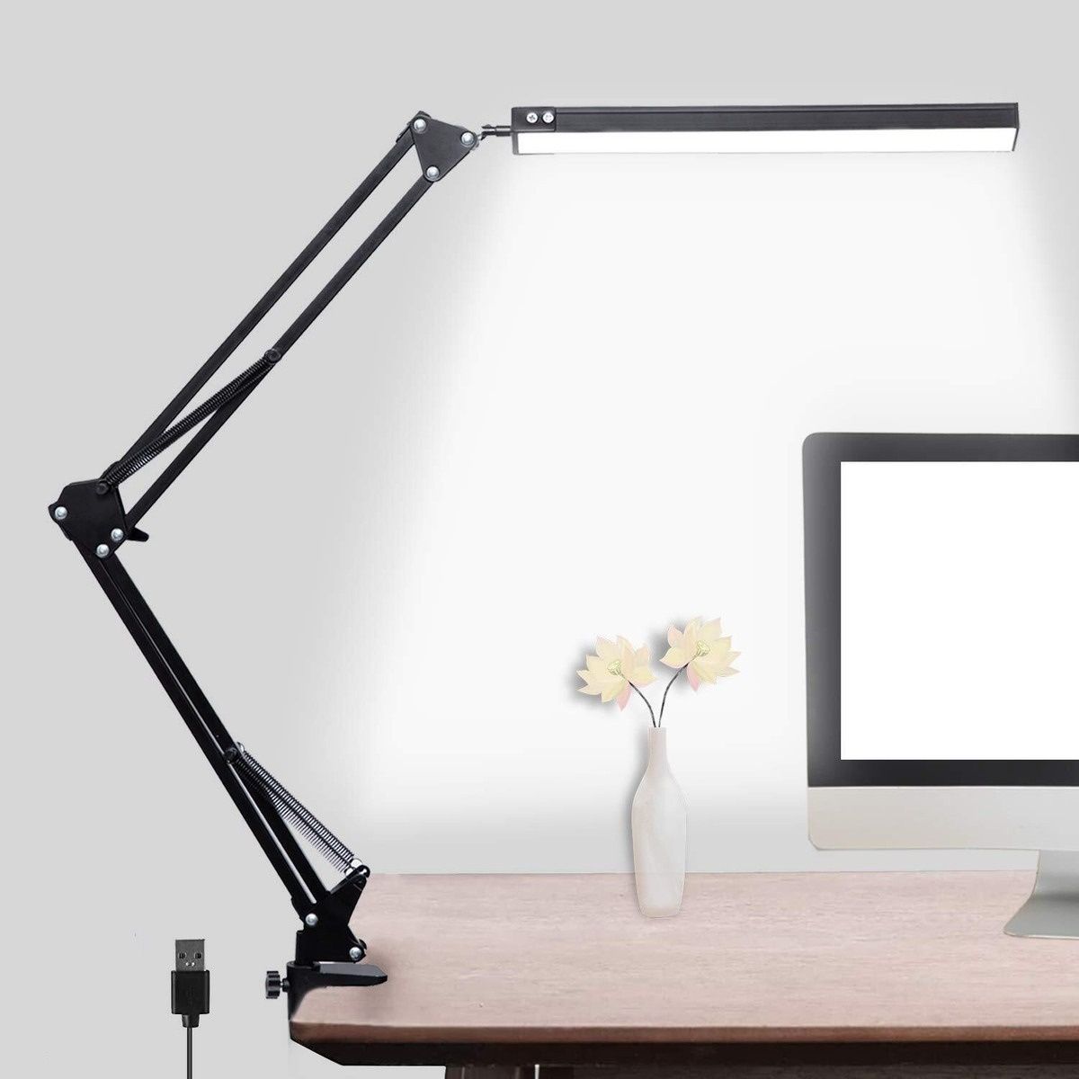 TATEE - lámpara de escritorio USB LED Plegable modo de 3 colores