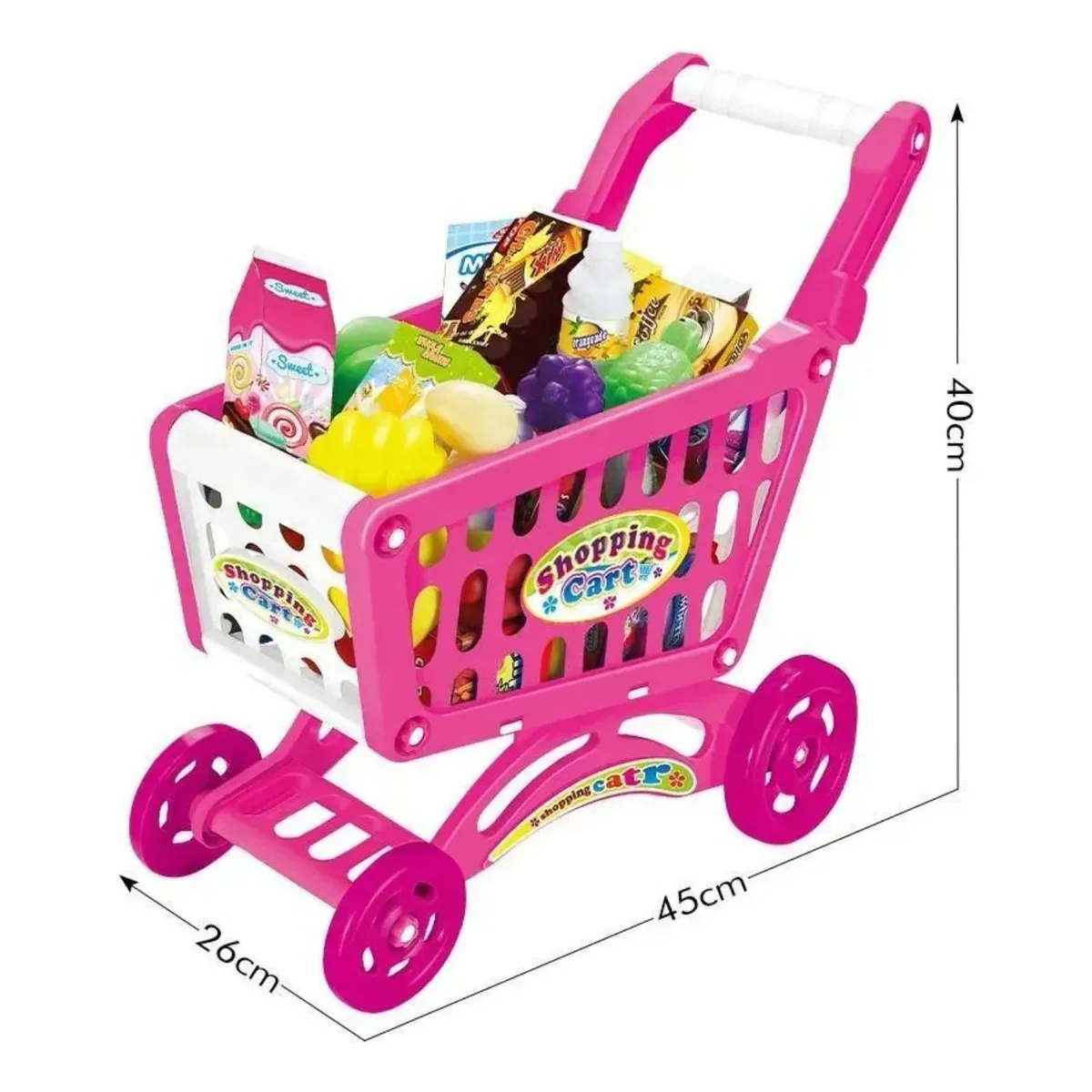 GENERICO - Carrito Supermercado Compras Juguete Niños 56pcs
