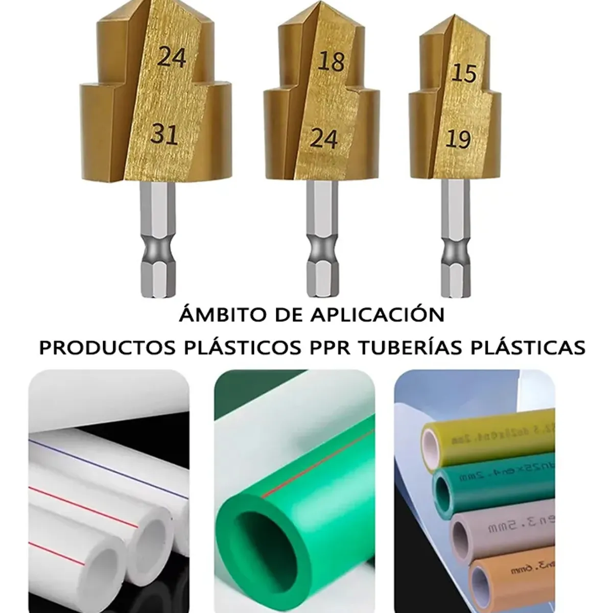 KUANGYE - Broca Escalonada De Elevación Ppr Brocas Para Taladro 3pcs