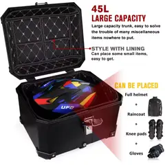 GENERICO - Maleta para Motos o Top case de 45L Desmontable Universal