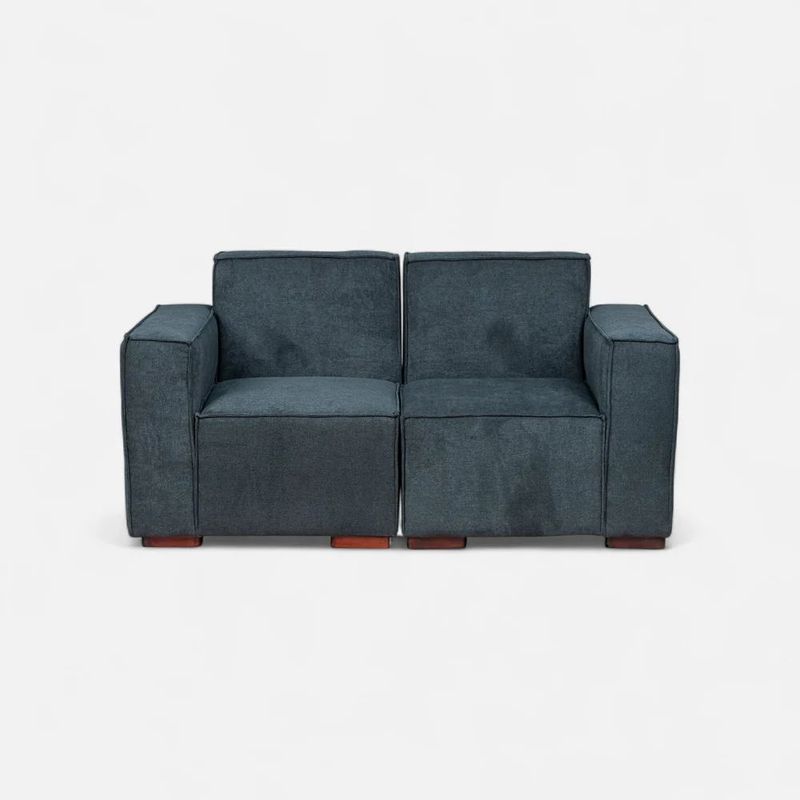 GENERICO - Sofá Modular Fortaleza 2 cuerpos - Tela Lino Finesse Gris