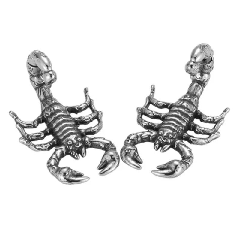 GENERICO - Aros Escorpion Titanio Punk Hombre Mujer Earing Moda