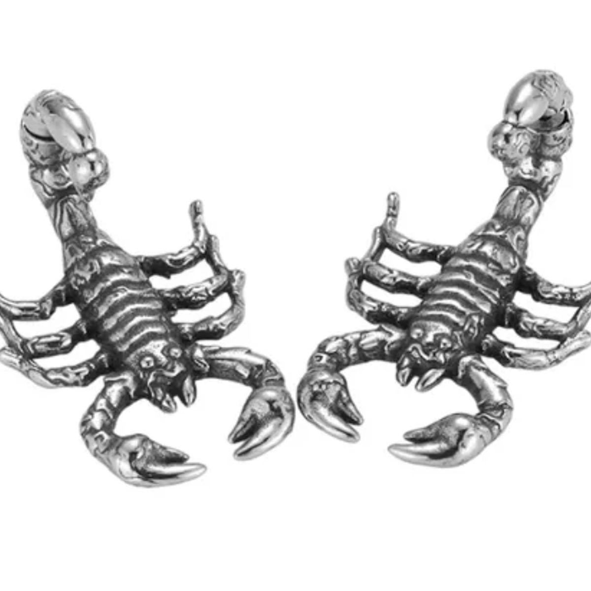 GENERICO - Aros Escorpion Titanio Punk Hombre Mujer Earing Moda