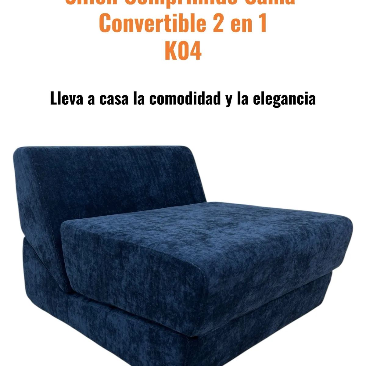 LUBABYCAS - Sillon Sofa Cama Comprimido Convertible 3 en 1 K04 Azul